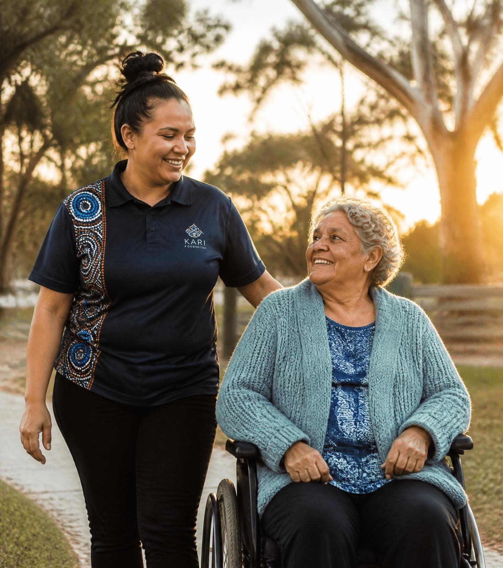 A Western Sydney Services support worker at a client's home