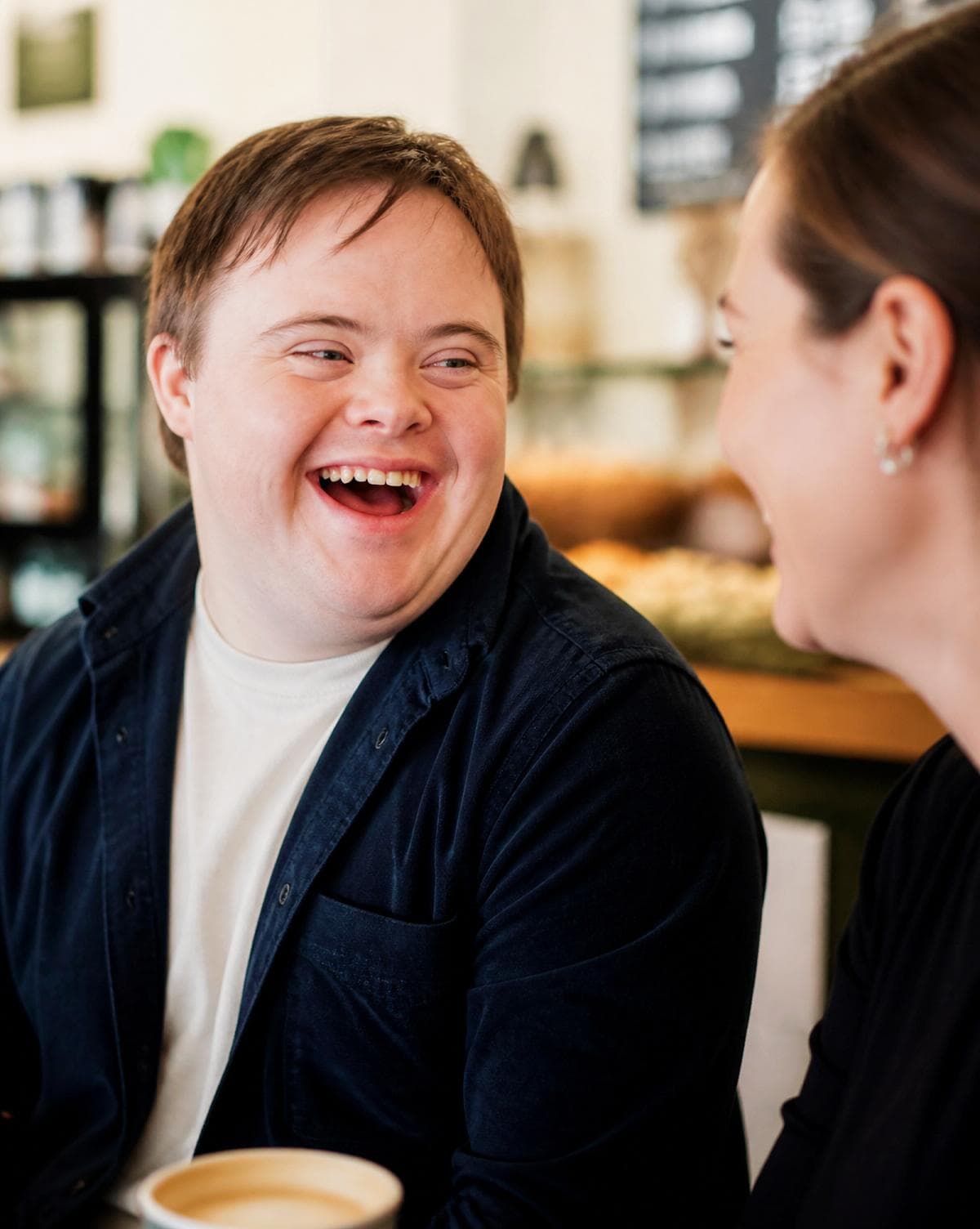 Jordan, a Supported Independent Living resident, at home
